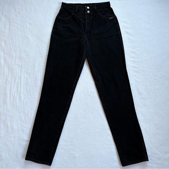 ROCKIES VTG 80s 90s BAREBACK HIGH RISE RELAXED FIT BLACK MOM JEANS. Sz 13/32 - Picture 5 of 12